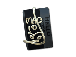 Наклейка | Привет, MAC-10 (золотая)