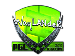 Наклейка | wayLander (металлическая) | Краков 2017