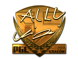 Наклейка | allu (золотая) | Краков 2017