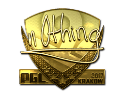 Наклейка | n0thing (золотая) | Краков 2017