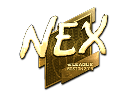 Наклейка | nex (золотая) | Бостон 2018