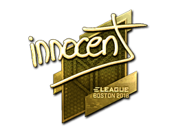 Наклейка | innocent (золотая) | Бостон 2018