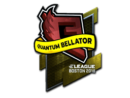 Наклейка | Quantum Bellator Fire (металлическая) | Бостон 2018