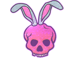 Наклейка | Skull Bunny (Glitter)