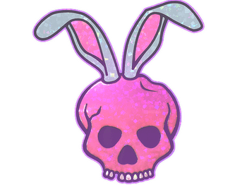 Наклейка | Skull Bunny (Glitter)